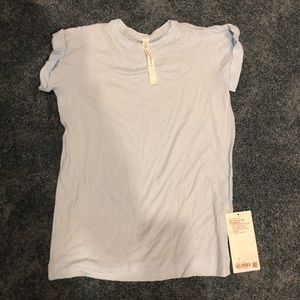 Lululemon light blue tee shirt.  Size 2 NWT